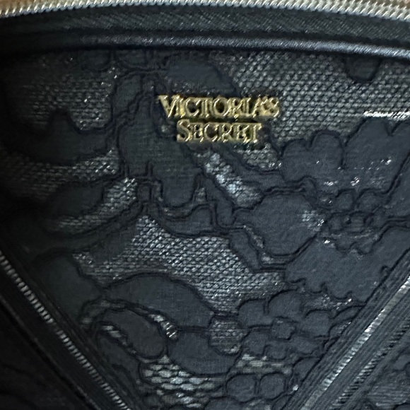 Victoria's Secret Black Textured Cosmetic Bag - Picture 2 of 4